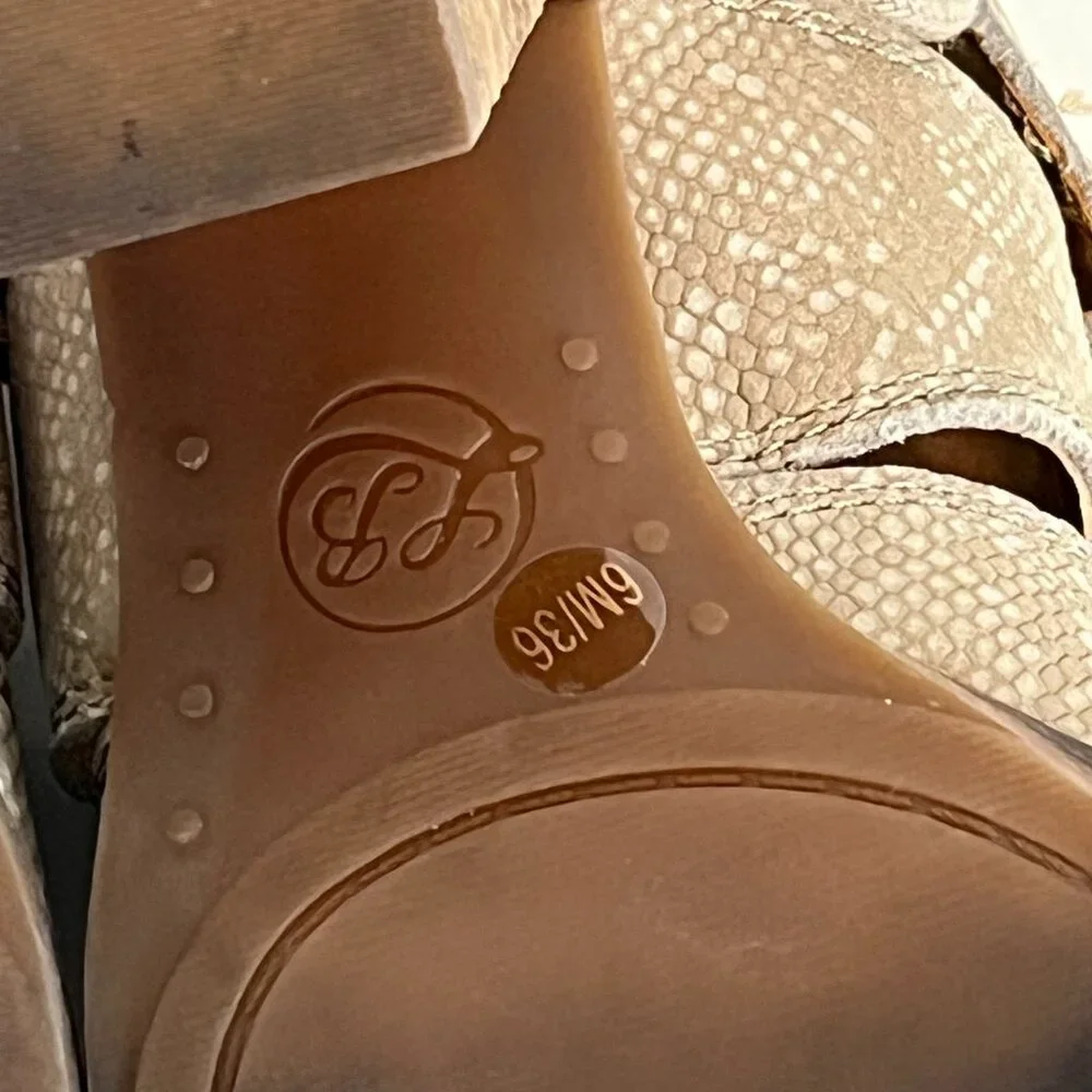 Lucky Brand Taupe Wedges Heels Shoes ((size 6M))